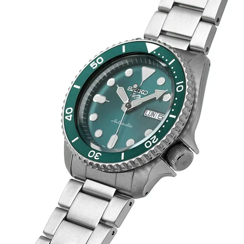 Seiko 5 Sports Automatic Green Dial Stylish Men's Watch | SRPD61K1